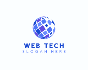 Tech Mosaic Sphere  logo design