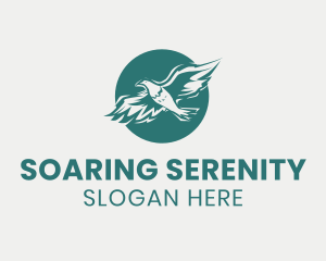 Soaring Flying Eagle logo design