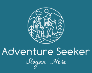 Outdoor Hiking Adventure  logo design