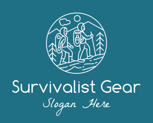 Outdoor Hiking Adventure  logo design