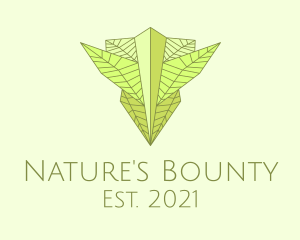 Natural Leaves Badge logo design