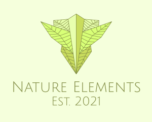 Natural Leaves Badge logo design