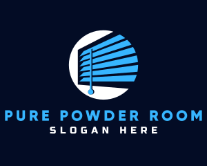 Room Curtain Blinds logo design