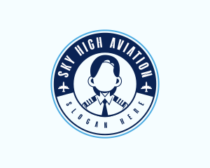 Aviation Woman Pilot logo