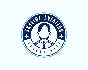 Aviation Woman Pilot logo