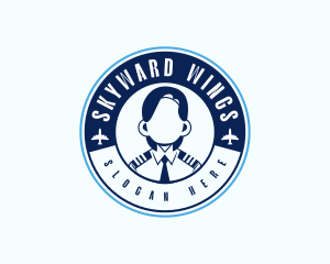 Aviation Woman Pilot logo