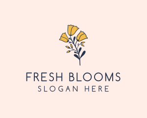 Organic Botanical Flower logo design