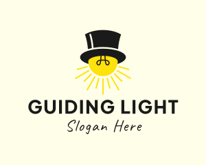 Top Hat Light Bulb logo design