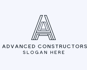 Structure Builder Engineer Letter A logo design