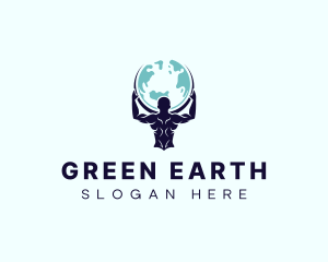 Atlas Earth Man logo design