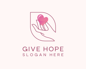 Love Hand Charity logo design