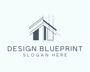 House Architecture Blueprint logo