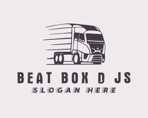 Trailer Truck Logistics Logo