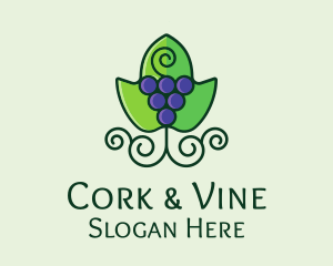 Organic Grape Wine  logo design