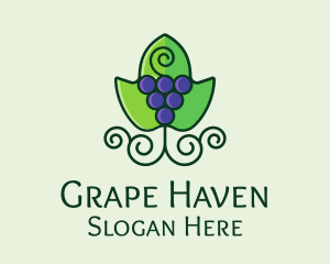 Organic Grape Wine  logo design