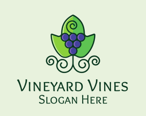 Organic Grape Wine  logo design