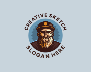 Old Man Cartoon  logo design