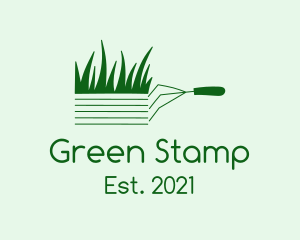 Green Garden Rake  logo design