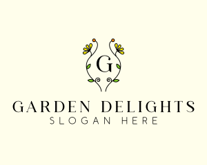 Natural Flower Garden  logo design