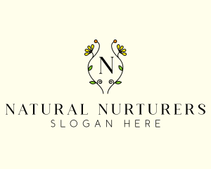 Natural Flower Garden  logo design