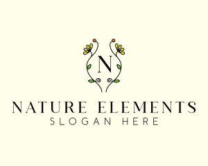 Natural Flower Garden  logo design