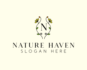 Natural Flower Garden  logo design