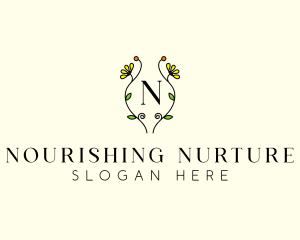 Natural Flower Garden  logo design