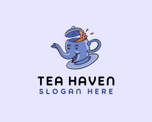 Elephant Tea Beverage  logo design