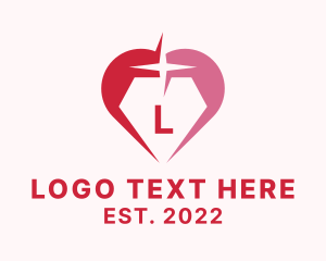 Engagement - Diamond Heart Jewelry logo design