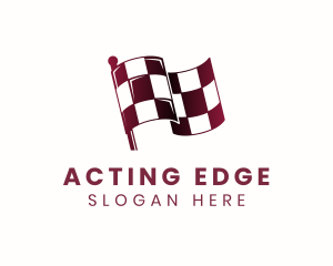 Automotive Racing Flag logo design