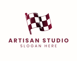 Automotive Racing Flag logo design