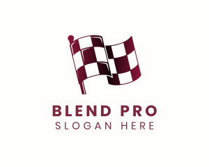 Automotive Racing Flag logo design