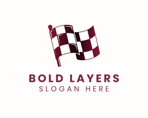 Automotive Racing Flag logo design