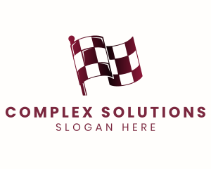 Automotive Racing Flag logo design