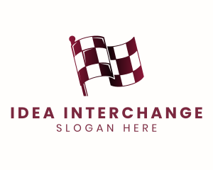 Automotive Racing Flag logo design