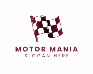 Automotive Racing Flag logo design