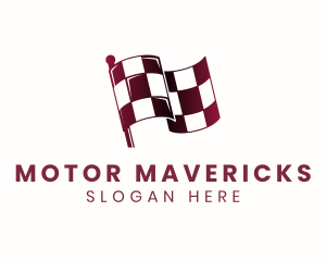 Automotive Racing Flag logo design