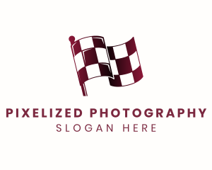 Automotive Racing Flag logo design