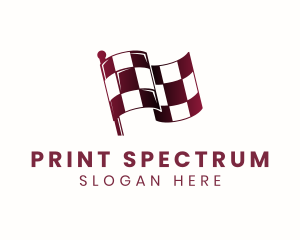 Automotive Racing Flag logo design