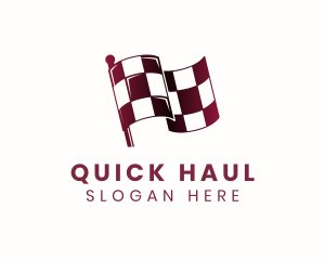 Automotive Racing Flag logo design