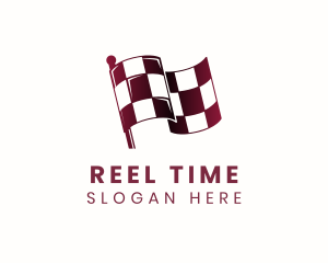 Automotive Racing Flag logo design