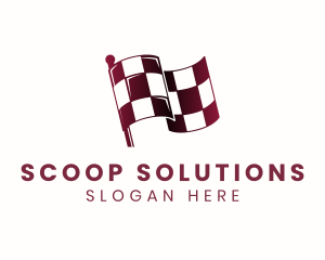 Automotive Racing Flag logo design