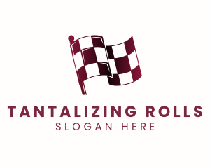 Automotive Racing Flag logo design