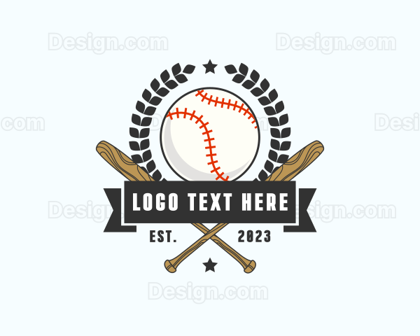 Baseball Bat Team Athlete Logo