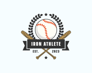 Baseball Bat Team Athlete  logo design