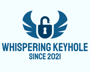 Blue Wing Padlock logo design