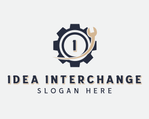 Machinist Wrench Tool logo design