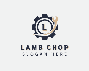 Machinist Wrench Tool logo design