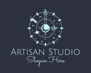 Solar System Clock logo design