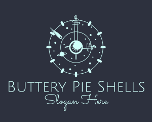 Solar System Clock logo design